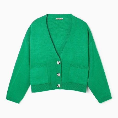 Cardigan female, dark green color, one size (42-46)-1