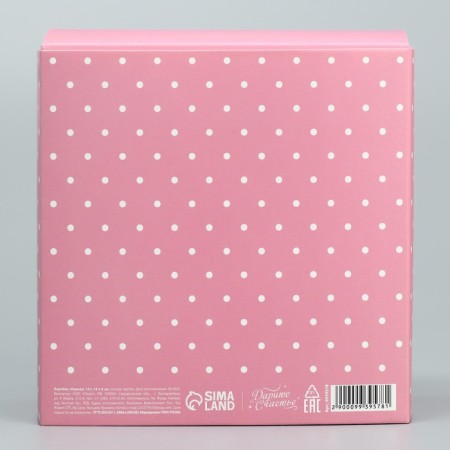 Gift-bearing box folding, packaging, “delicate roses”, 14 x 14 x 8 cm-7