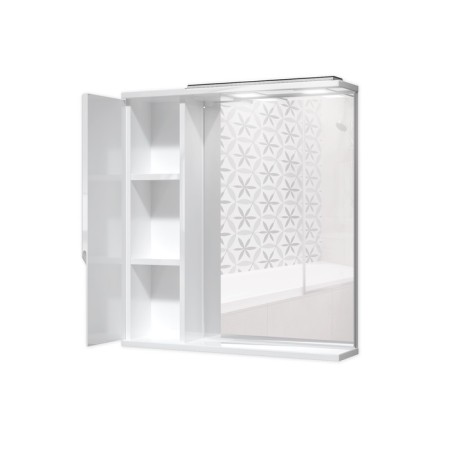 Mirror cabinet for bathroom dominoes Optima 65, with backlight, left glossy-2