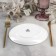 Porcelain porcelain plate with a thickened edge Wilmax Olivia Pro, D = 18 cm, white color