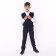 School vest for a boy, blue color, height 128-134 cm