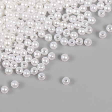 Set of beads "pearls" d 4 mm, 250 gr, white-1
