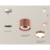 Suspended Ambrella Light, XP8122012, GX53 LED 12 W, Pink gold color, white sand