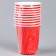 A single -single glass, plain, red color, 205 ml