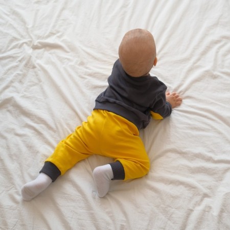 Kidsa (sweatshirt, trousers) minku, graphite/yellow color, height 86-92 cm-3