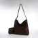 Women's bag-bag on a magnet, cosmetic bag, brown color