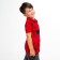 Polo T -shirt for a boy, color red/print mix, height 152 cm