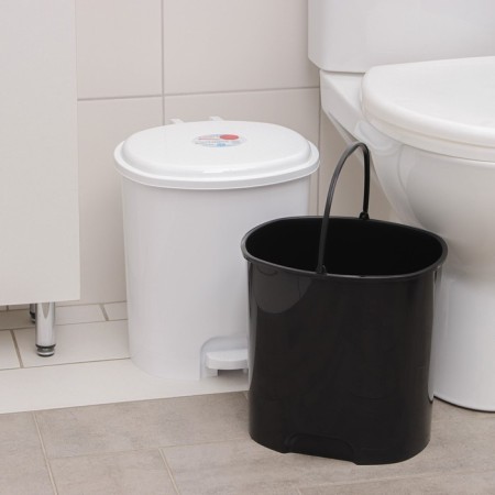 Bucket with pedal, 12 l, white color-2