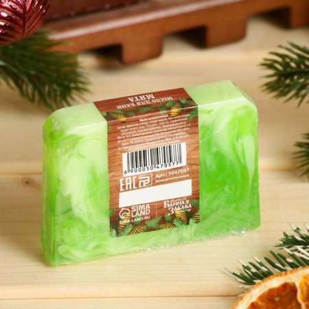 SPA soap - care for a bathhouse and sauna "Happy New Year" Mint, Bann Fun 80 grams-2