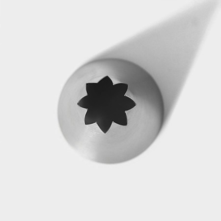 Confectionery nozzle "Open Star", d = 3.4 cm, output 1.5 cm, stainless steel-3