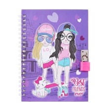 Gift notebook, 45 sheets, line, on the castle, on the crest, girlfriends (17.8x13cm)