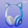 MYBIT W-32 heads, wireless, MIC, BT 5.0, AUX, Microsd, MP3, 400 mAh, blue