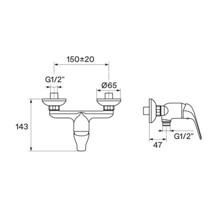 Santek's shower mixer "Nico", with accessories, chrome-8