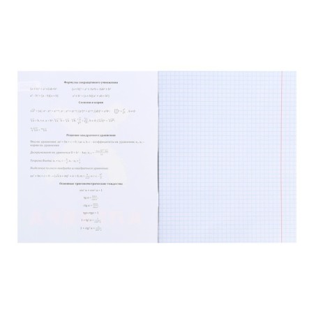An objective note 48 sheets in the Error cell "Algebra", cover covered paper, OFSET block-1