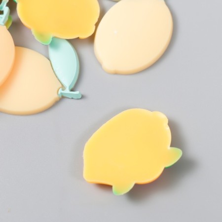 Decor for creativity rubber "Lemonchiki" set 16 pcs mix 2.3x3 cm-3