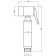 Hygienic watering can Savol SK-PQT04, holder, shower hose 120 cm, chrome