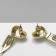 Hanging earrings "stereo" heart, color gold