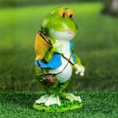 Garden figure "Frog Traveler" 20x11x8cm-1
