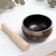 Musical instrument singing bowl Music Life, black with patterns, 8 cm