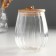 Bank for candles glass with a “relief” lid 750 ml 11.5x11.5x12.5 cm