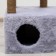 Complex for cats with a claw, corner, with a hammock, 48 x 48 x 171 cm, gray