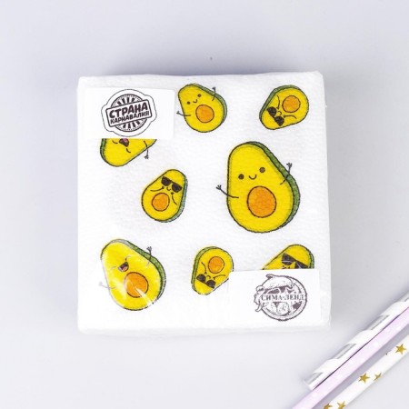 Paper napkins "Avocado", single -layer, 24x24 cm, set 20 pcs.-3