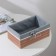 Basket for storage of the storage shares, 24 × 15.5 × 10 cm, medium, brown color