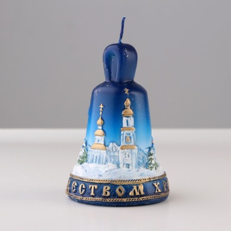 Decorative candle "Rozhdestvensky bell", large, 6.5x6.5x10 cm-2