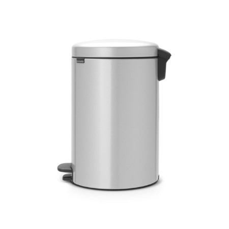 Brabantia Newcon bucket, plastic inner bucket, pedal, color gray metallic, 20 liters-1