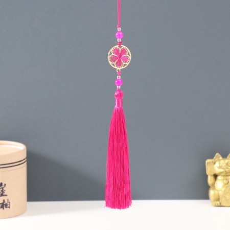 Textile suspension, metal "Flower in the frame" Fuchsia 1x3x19.5 cm