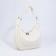 Lurch bag with lightning, external pocket, long belt, white color