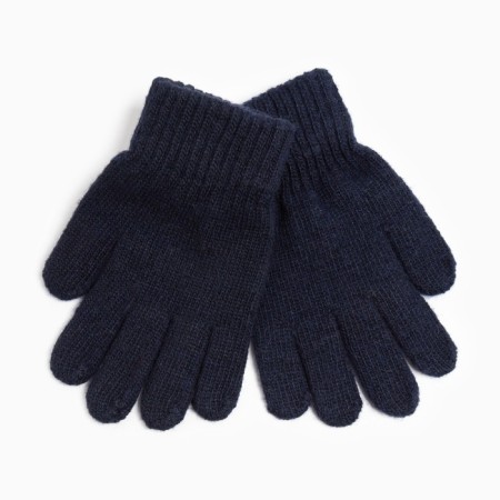 Children's gloves, dark blue color, size 17 (11-12 years)