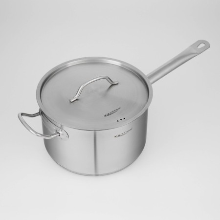 Bucket "General catering", 6.3 l, d = 24 cm, h = 14.5 cm, metal cover, metal handle, with a heat distribution layer-2