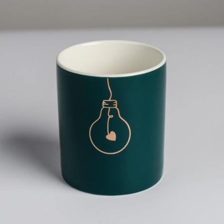 Ceramic glass with embossing, “light bulb”, 8 x 9.5 cm-3