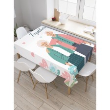 The tablecloth “Forever together”, rectangular, Saten, size 120x145 cm