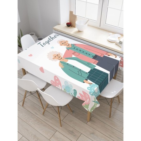The tablecloth “Forever together”, rectangular, Saten, size 120x145 cm