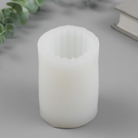 Mold silicone for a candle "Police. Vertical stripes" 4.8x4.8x7.5 cm-1