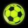 The reflective element "football", bilateral, d = 5 cm, color mix