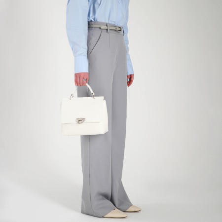 Women's bag Textura, messenger, average size, white color-8