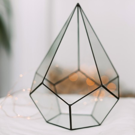 Florarium "Pyramid" Average (silver seams)-2