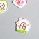 Buttons wood for creativity 2 punctures "House - Spring" Set 10 pcs 2.5x2.5 cm