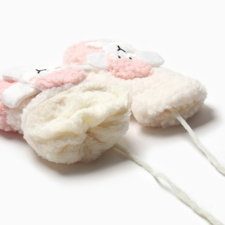 Mittens teenage minku lamb two -tone 24 cm pink color-5