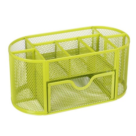 Chancellery trifle stand 9 departments, metal mesh, green