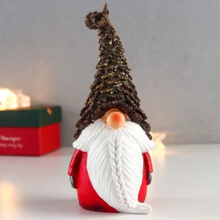 Souvenir Polystone "Grandfather Frost in a hood-chis, a beard with a pigtail" 16.5x7x6 cm