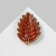 Alkha's “leaf” brooch, brown color in matte gold