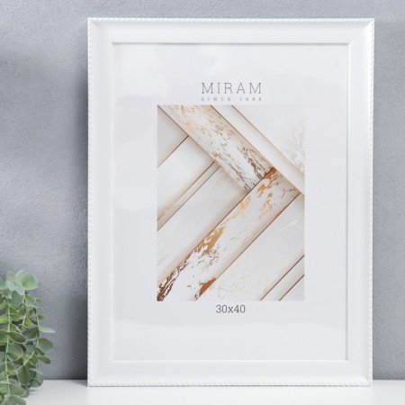 Photo frame Plastic "Mira" 30x40 cm, 641761 White (plastic screen)-1