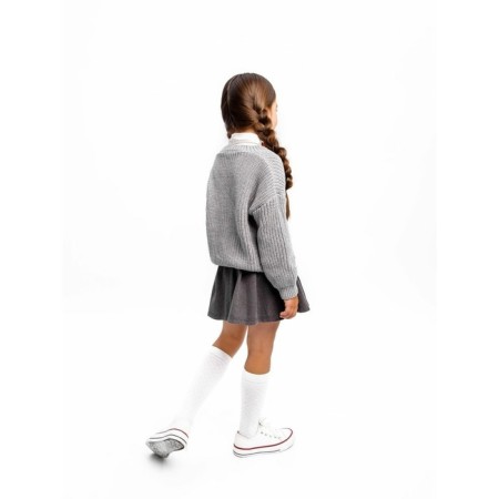 Cardigan Children's Knit, height 146 cm, gray color-5