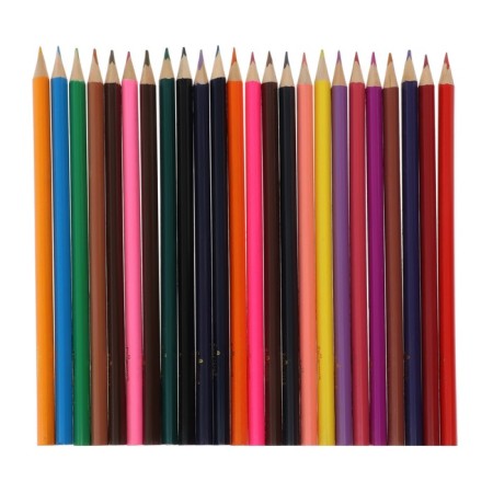 Pencils 24 colors "machine", wooden case, triangular-4