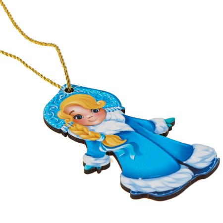New Year's wooden pendant "New Year! Snow Maiden"-5