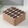 Casket to the leatherette for jewelry "Cell" beige 20x22.5x9.5 cm